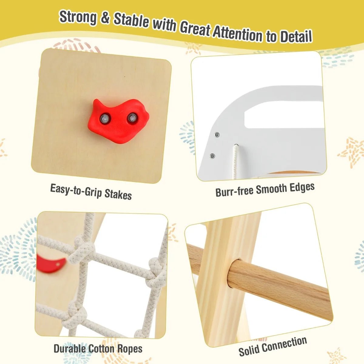 8-in-1 Wooden Jungle Gym – for children, available at Learning Bugs UK