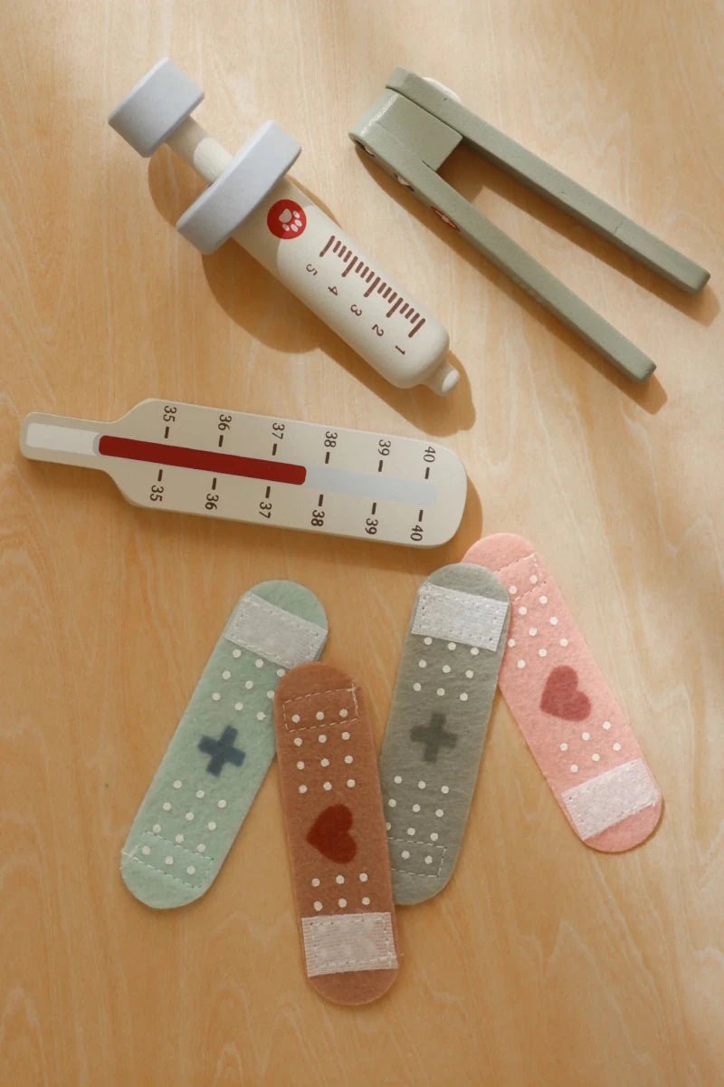 Little Dutch Wooden Vet Set and Plush Dog Bundle – Doctor & Vet Sets for children, available at Learning Bugs UK