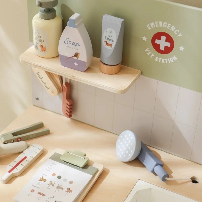 Little Dutch Wooden Vet Set and Plush Dog Bundle – Doctor & Vet Sets for children, available at Learning Bugs UK