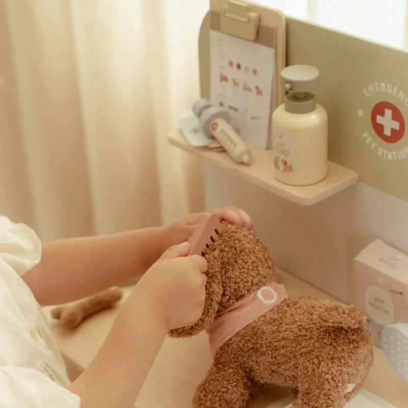 Little Dutch Wooden Vet Set and Plush Dog Bundle – Doctor & Vet Sets for children, available at Learning Bugs UK
