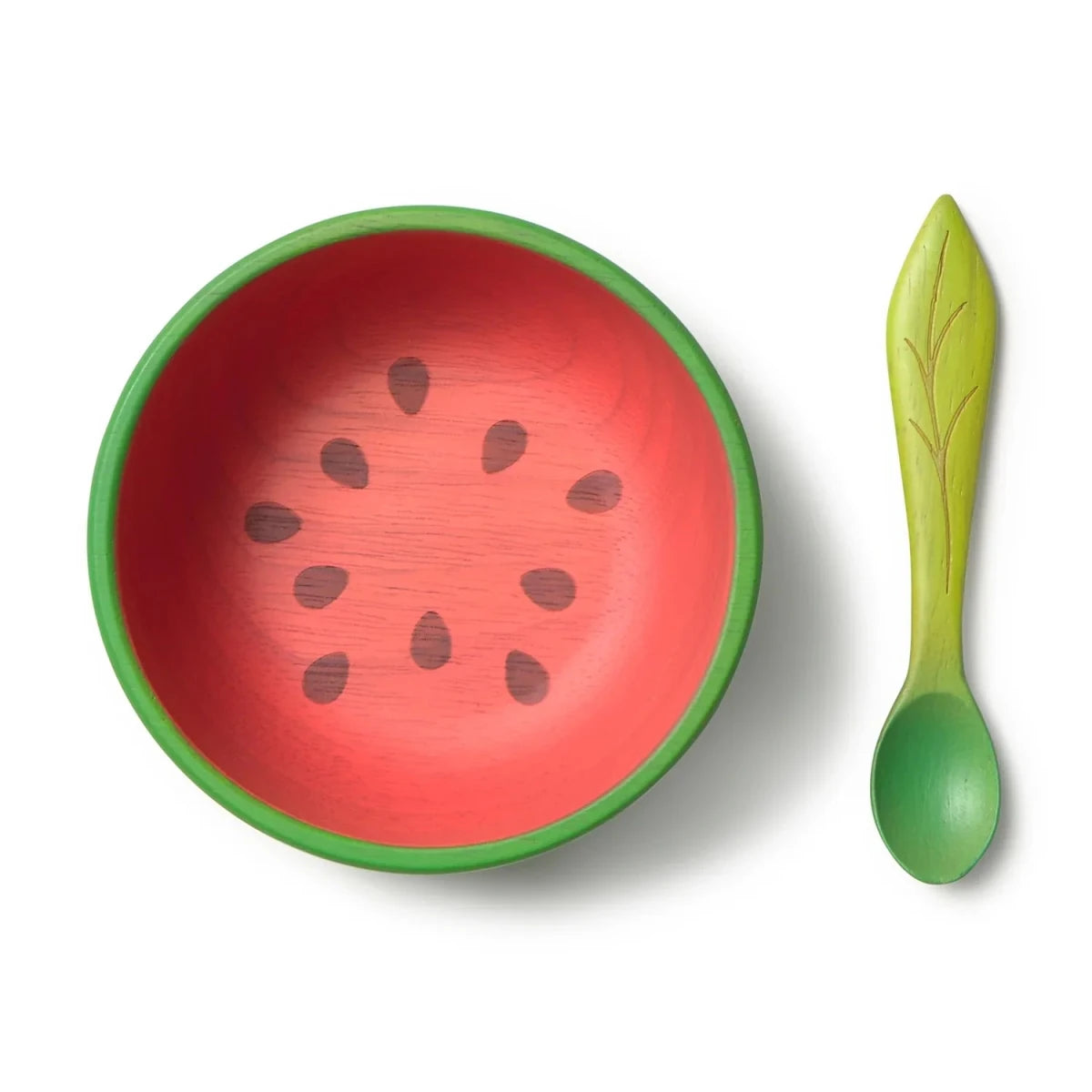 Oli&Carol Wally the Watermelon Bowl and Spoon Set – Tableware & Cutlery for children, available at Learning Bugs UK
