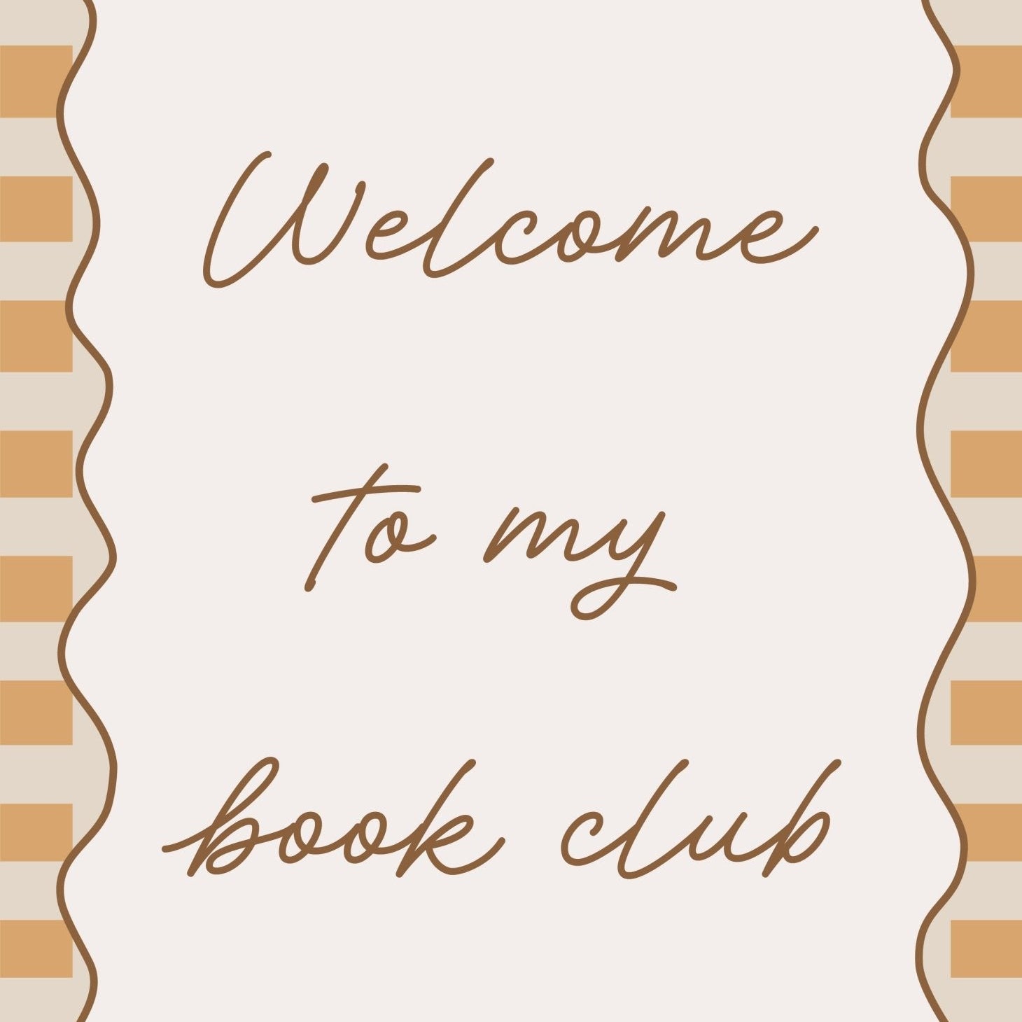 Buy Welcome to My Book Club - Checkerboard Edition | Print for kids by Learning Bugs UK