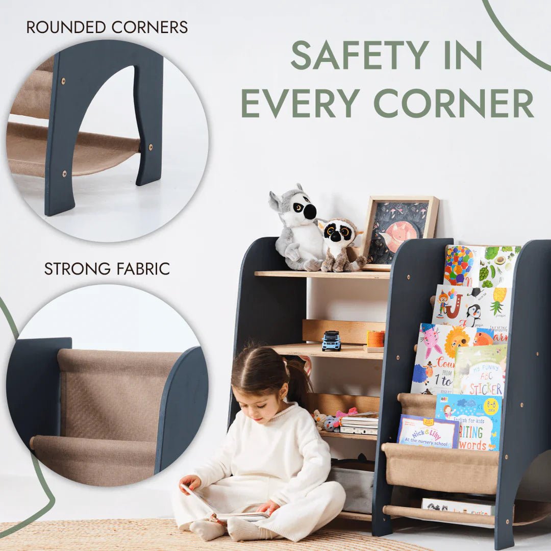 Goodevas 2 in 1 Montessori Bookshelf & Toy Storage – Bookshelf for children, available at Learning Bugs UK