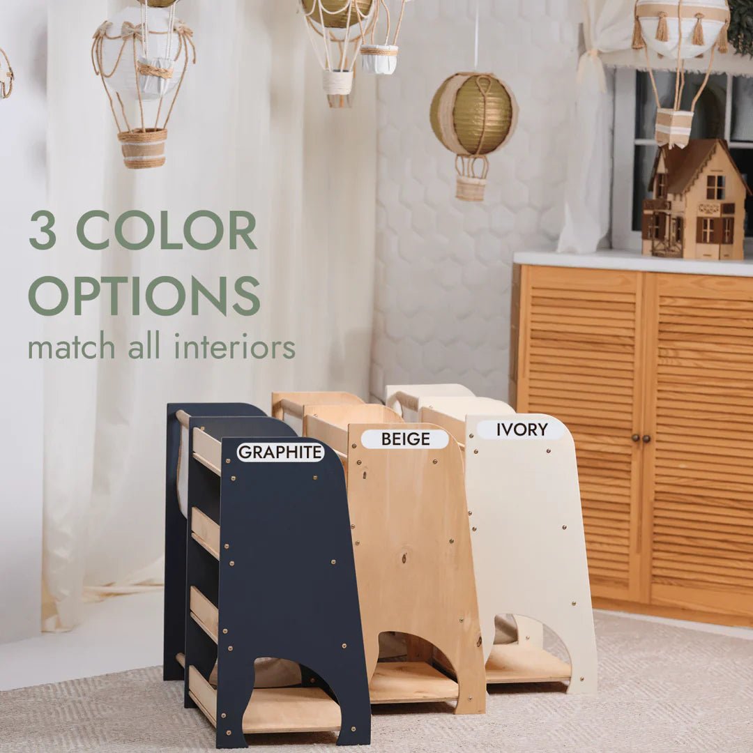 Goodevas 2 in 1 Montessori Bookshelf & Toy Storage – Bookshelf for children, available at Learning Bugs UK