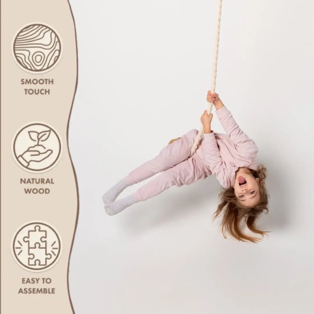Wooden Rope Swing for Kids – Swing for children, available at Learning Bugs UK