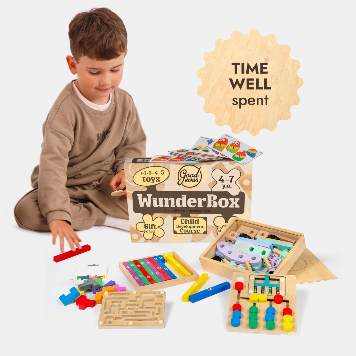 WunderBox 4 to 7 Years Old – Developmental Box – Educational Toy Set for children, available at Learning Bugs UK