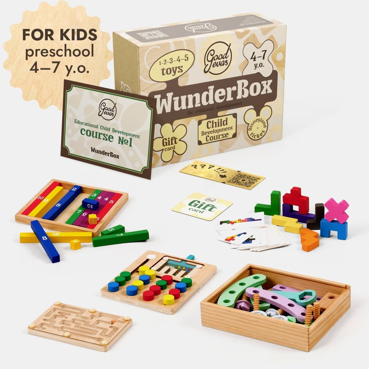 WunderBox 4 to 7 Years Old – Developmental Box – Educational Toy Set for children, available at Learning Bugs UK