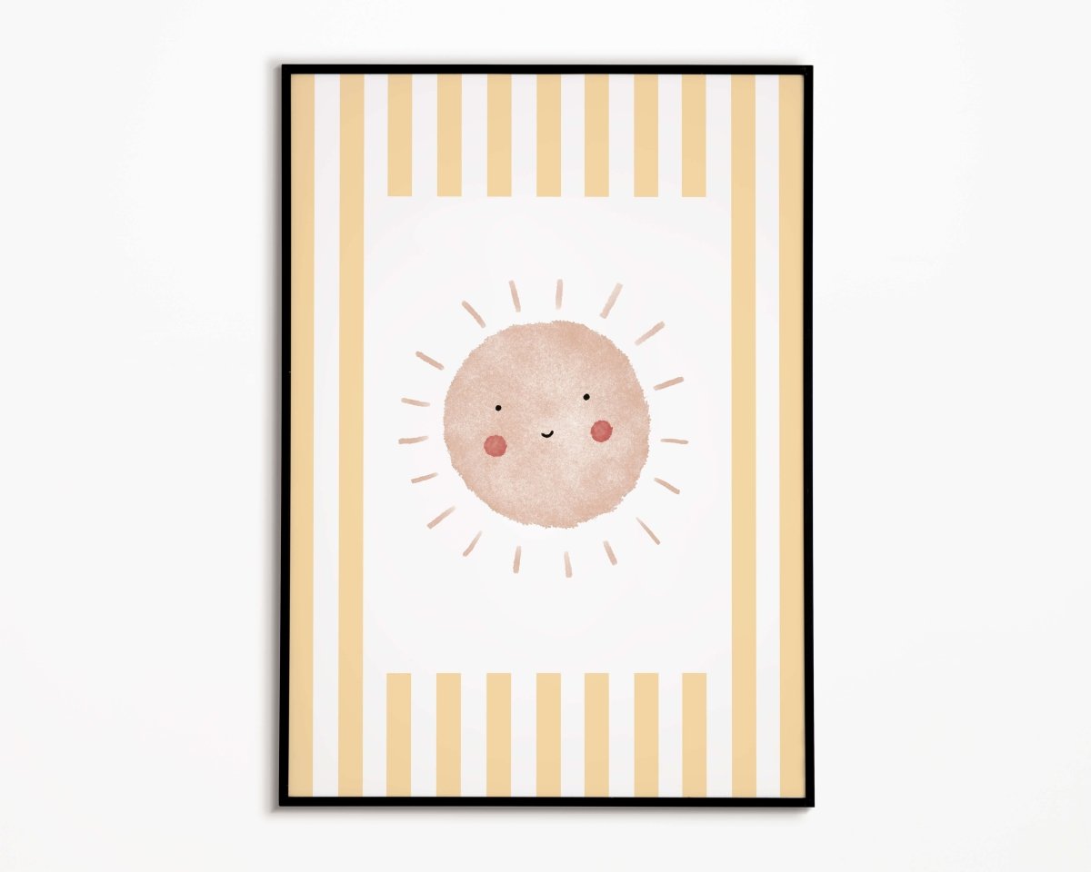 Boho Sunshine Print - Yellow Stripes – for children, available at Learning Bugs UK