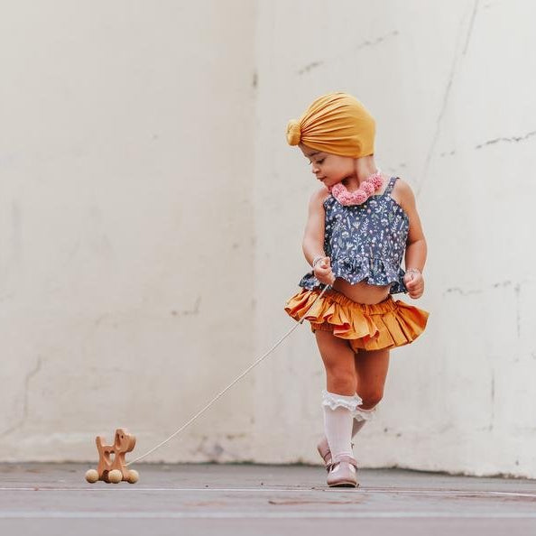 Wooden Dog Pull Along Toy by Poppy Baby Co - Learning Bugs UK