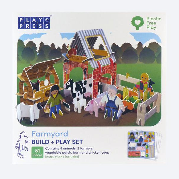 Playpress - Farmyard Eco-Friendly Playset by Playpress - Learning Bugs UK