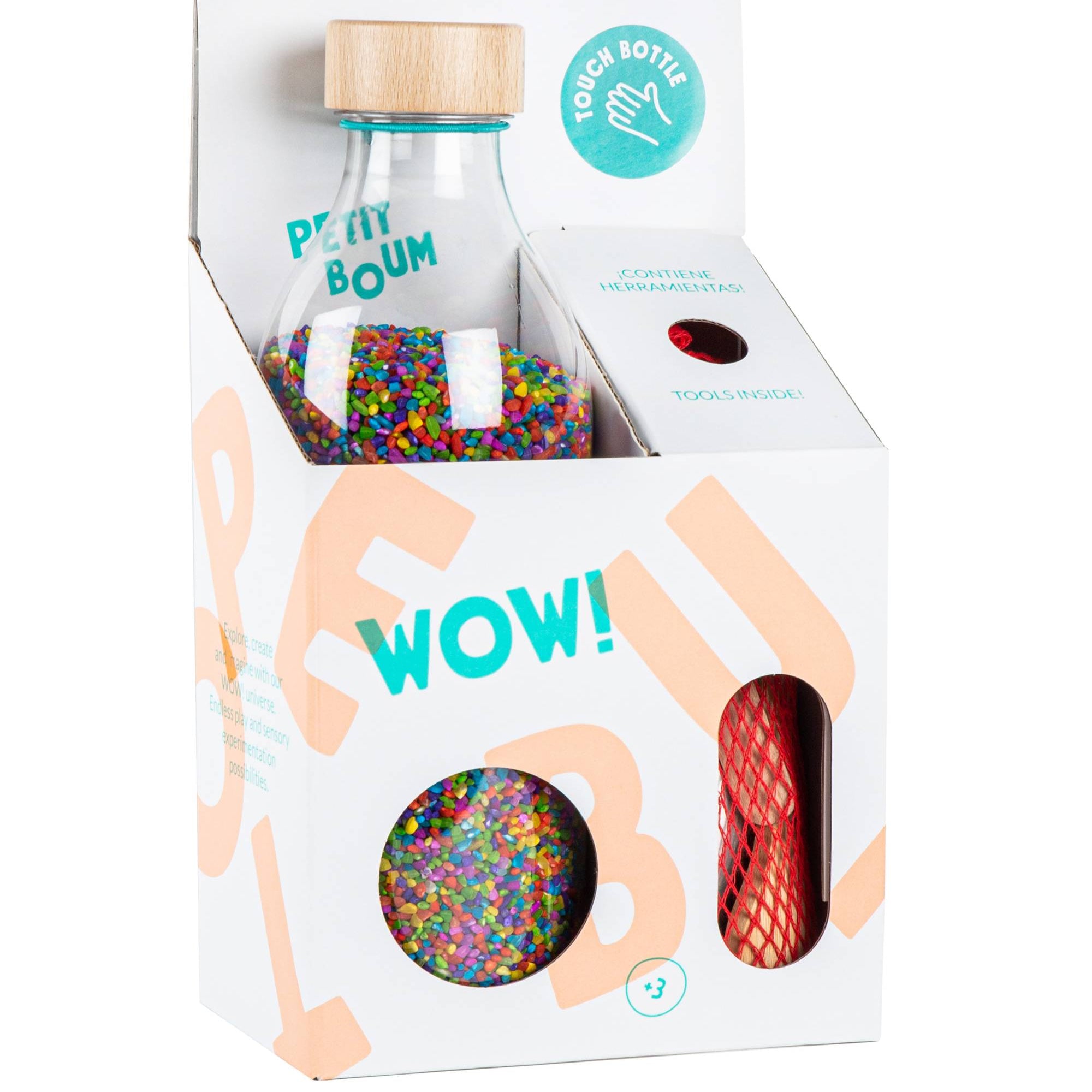 Petit Boum - Rice WOW Touch Bottle by Petit Boum - Learning Bugs UK