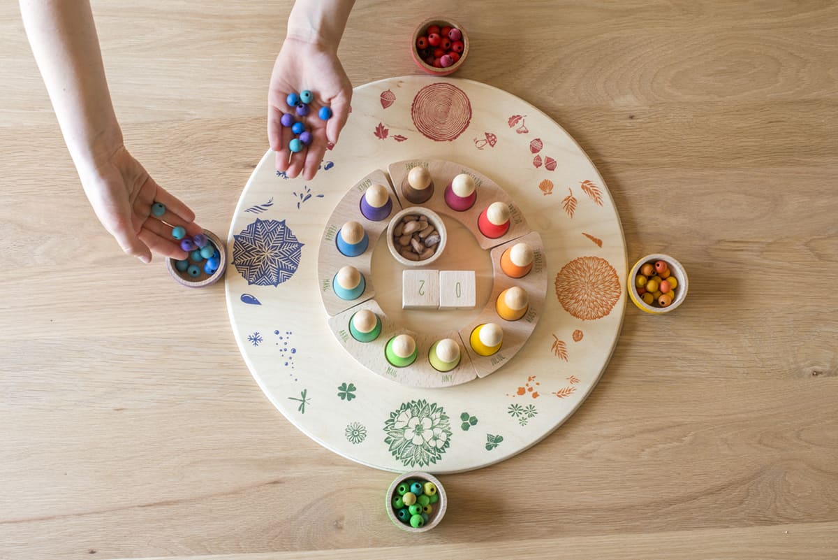 Grapat Platform 4 Seasons 4 Elements - Wooden Play Base by Grapat - Learning Bugs UK