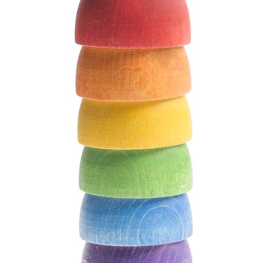 Grapat Colourful Wooden Bowls - Set of 6 by Grapat - Learning Bugs UK