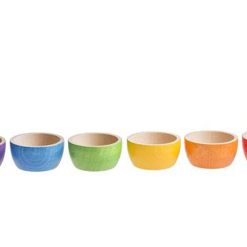 Grapat Colourful Wooden Bowls - Set of 6 by Grapat - Learning Bugs UK