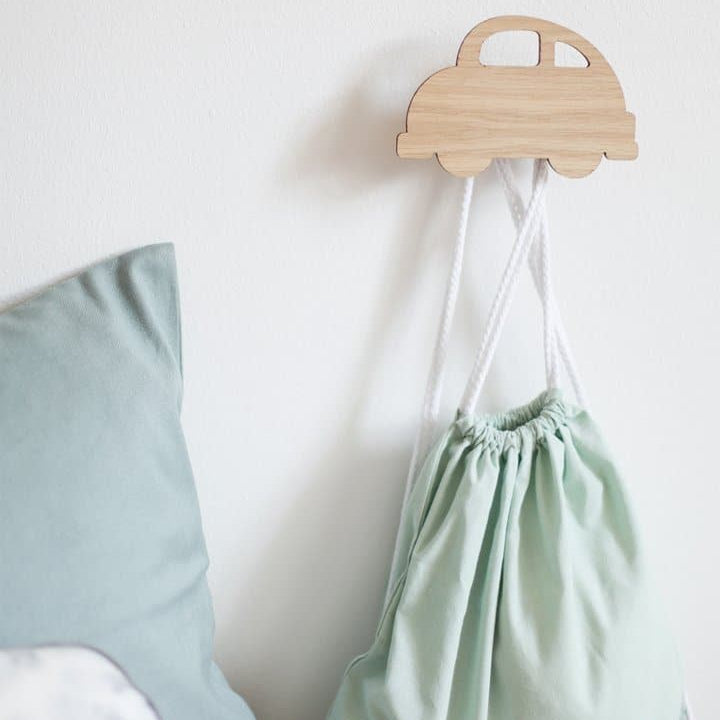 Hagelens Car Wall Hook - Carved Oak Veneer by Hagelens - Learning Bugs UK