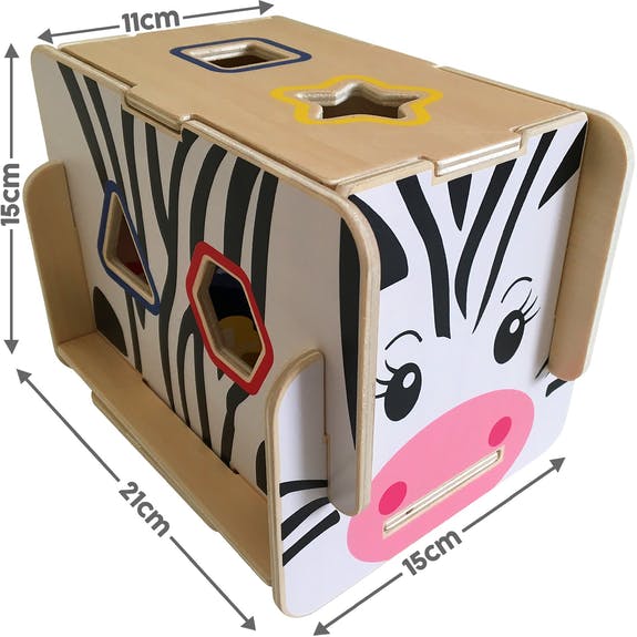 Bee Smart Wooden Zebra Shape Sorter by Bee Smart - Learning Bugs UK
