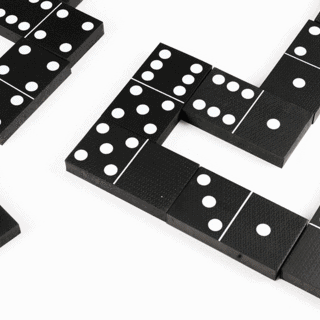 Jumbo Black & White Dominoes by Traditional Garden Games - Learning Bugs UK