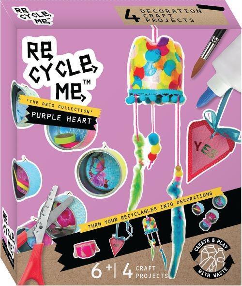 Recycleme Medium Kit: Home Deco Purple Hearts by Inside Out Toys - Learning Bugs UK