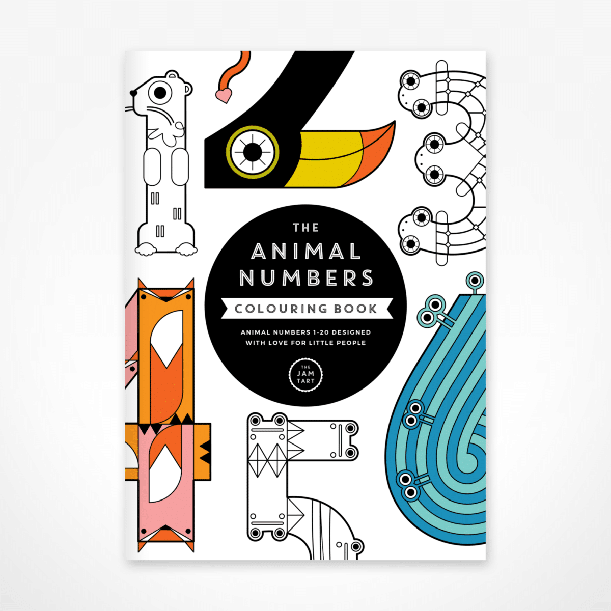 Animal Numbers Colouring Book by The Jam Tart - Learning Bugs UK