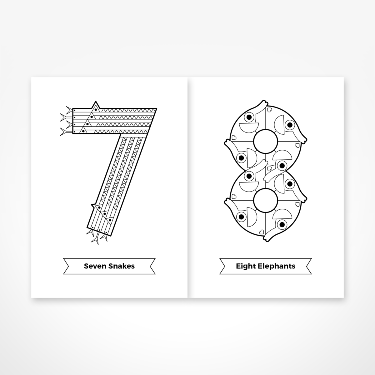 Animal Numbers Colouring Book by The Jam Tart - Learning Bugs UK