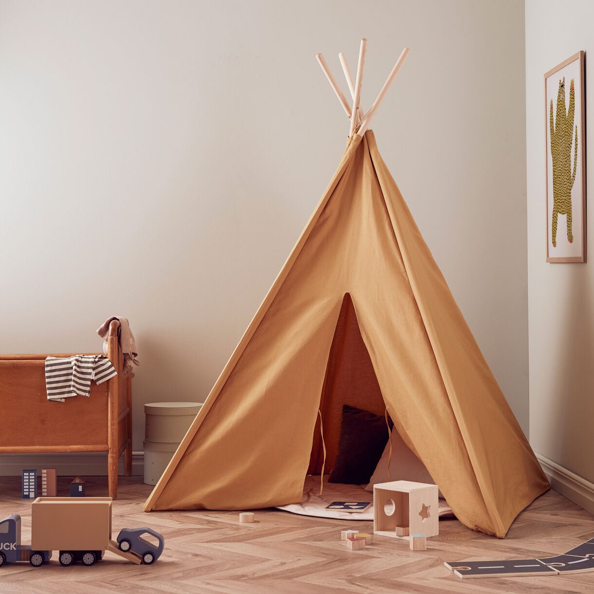 Buy Kids Concept Tipi Tent - Yellow | for kids by Learning Bugs UK