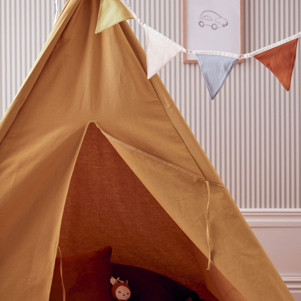 Buy Kids Concept Tipi Tent - Yellow | for kids by Learning Bugs UK