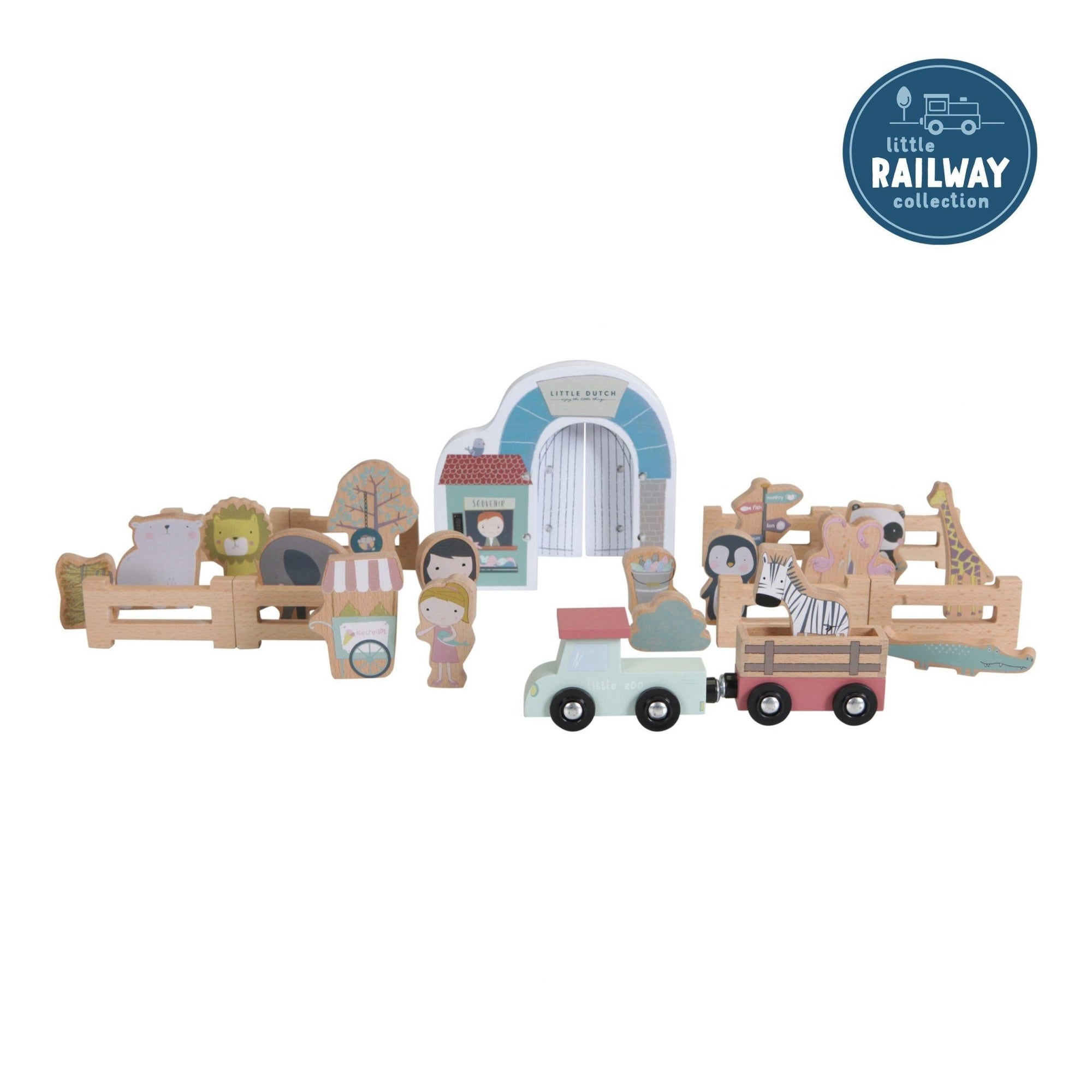 Buy Little Dutch Railway Train Extension - Zoo | for kids by Learning Bugs UK