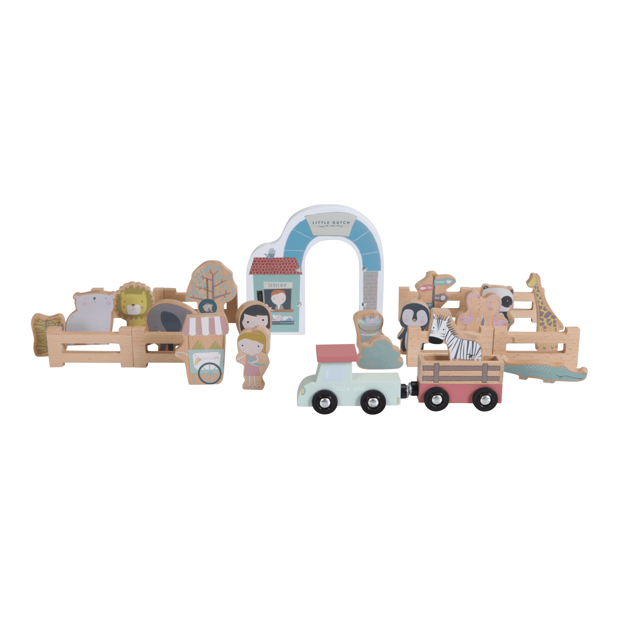 Buy Little Dutch Railway Train Extension - Zoo | for kids by Learning Bugs UK