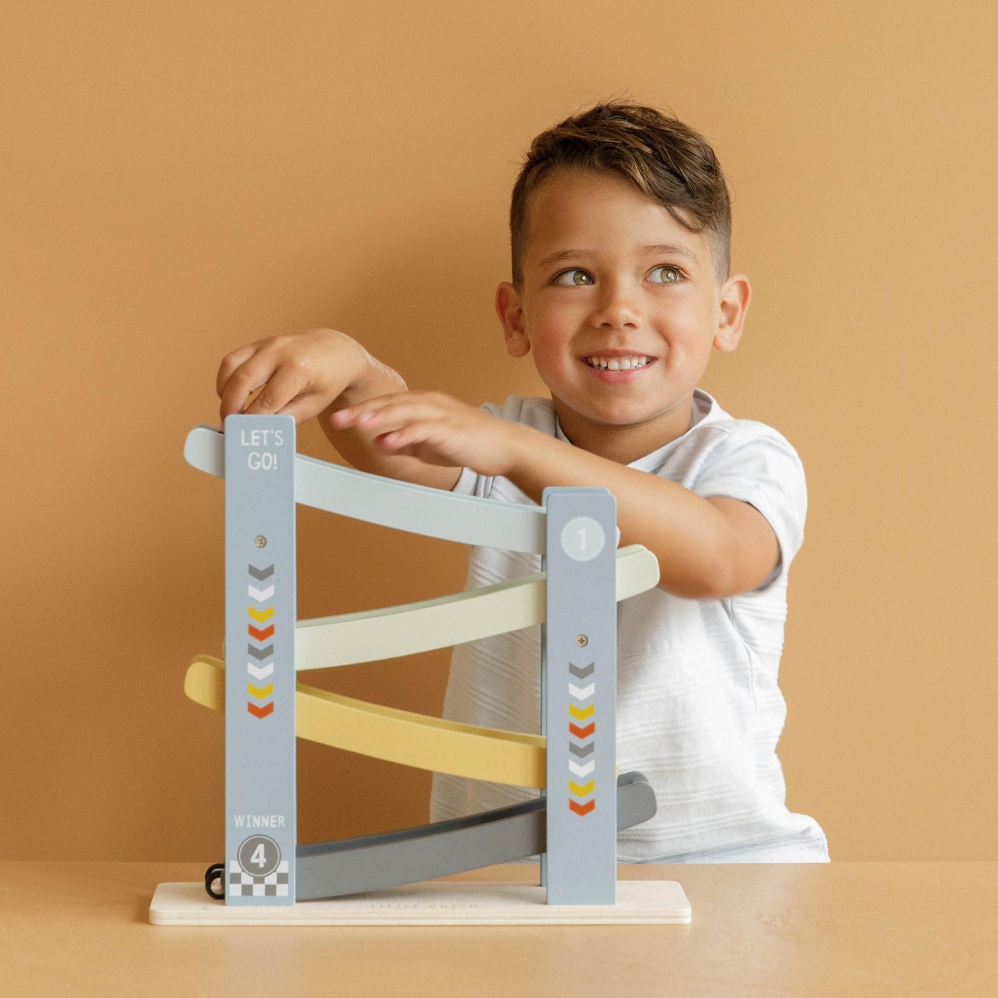 Buy Little Dutch Ramp Racer Cars - Blue | for kids by Learning Bugs UK