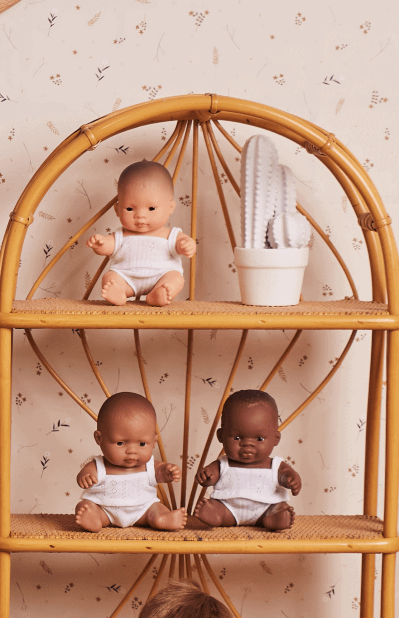 Miniland Anatomically Correct Baby Doll - Asian & Black, Girl or Boy (21 cm) by Miniland - Learning Bugs UK