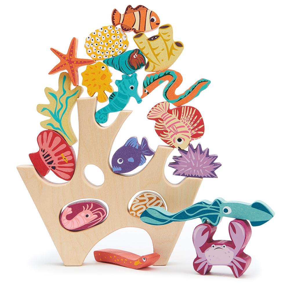 Tender Leaf Stacking Coral Reef – Ocean-Themed Wooden Toy