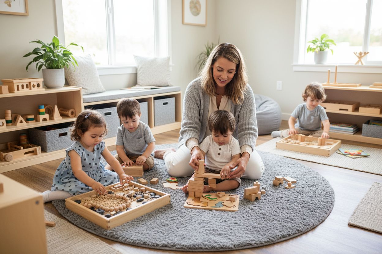 montessori toys, educational playroom, children learning