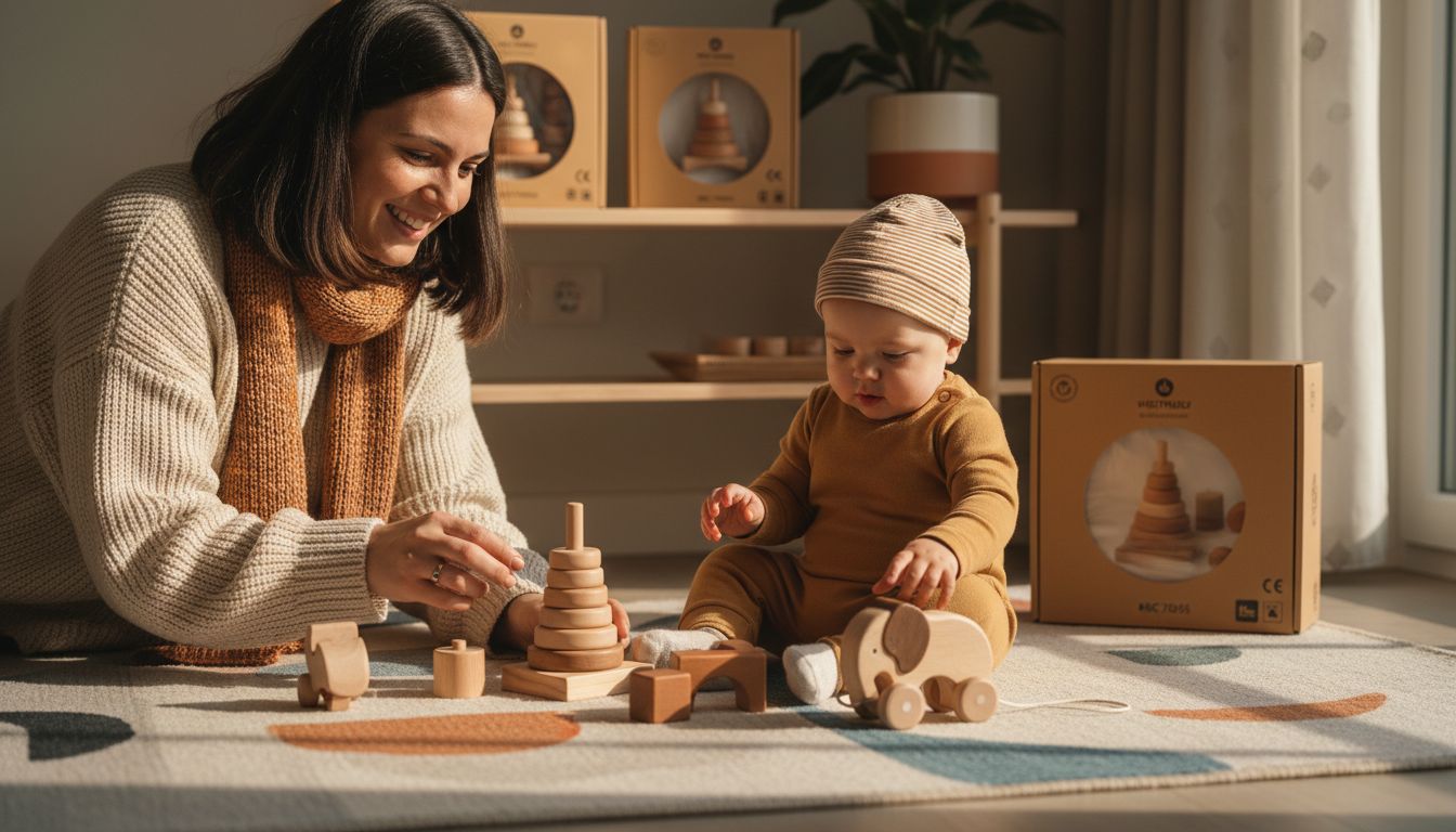 parent child wooden toys