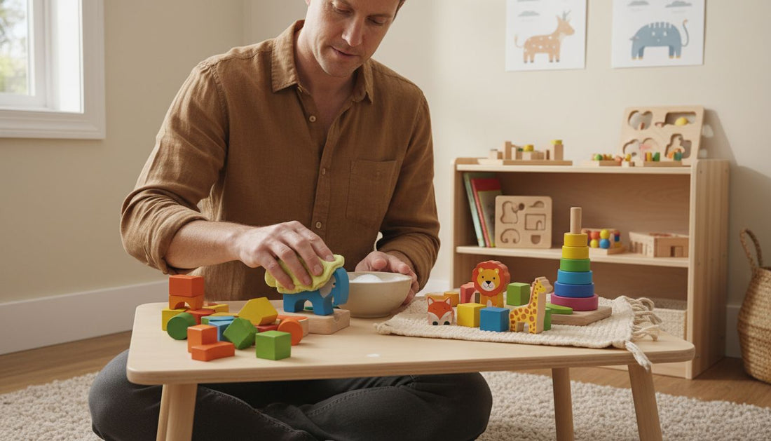 cleaning wooden toys