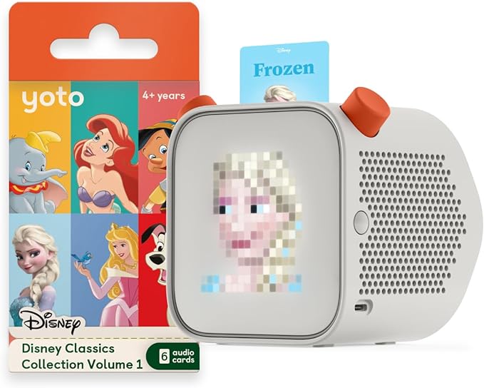 Yoto Player (3rd Gen.) + Disney Classics Bundle – Kids Bluetooth Audio Speaker, All-in-1 Screen-Free Device Plays Stories Music Podcasts Radio White Noise Thermometer Nightlight Ok-to-wake Alarm Clock