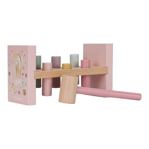 Little Dutch Pounding Bench - Fairy Garden – Hammering Toys for children, available at Learning Bugs UK