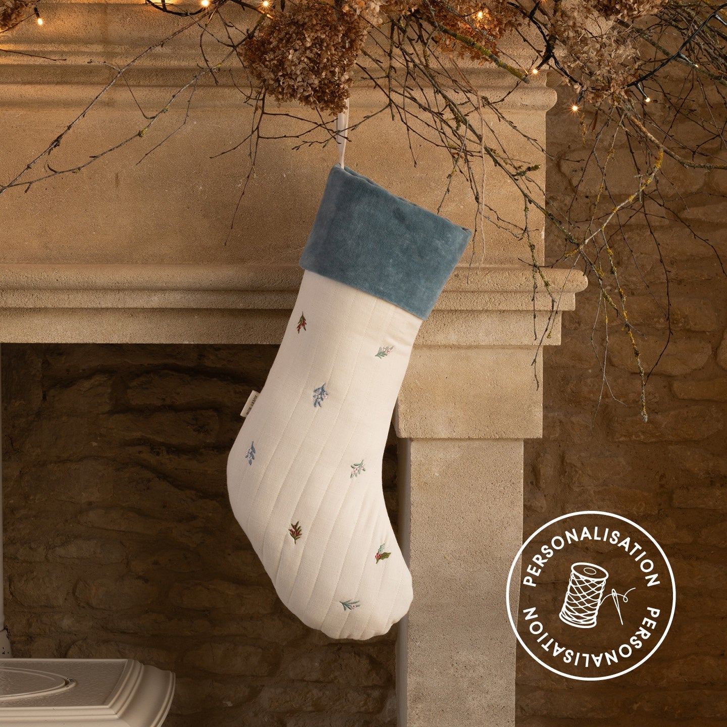 Christmas Stocking - Winter Sprigs