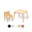 Ette Tete TULLA table and 1 chair set in Wooden