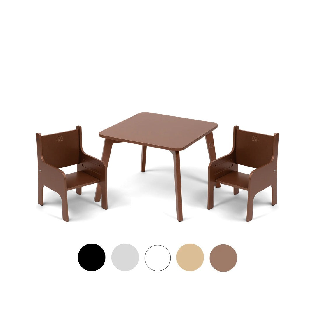 Ette Tete TULLA table and 2 chairs set in Mocha