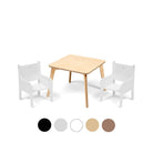 Ette Tete TULLA Wooden table with 2 White chairs, mix and match colours