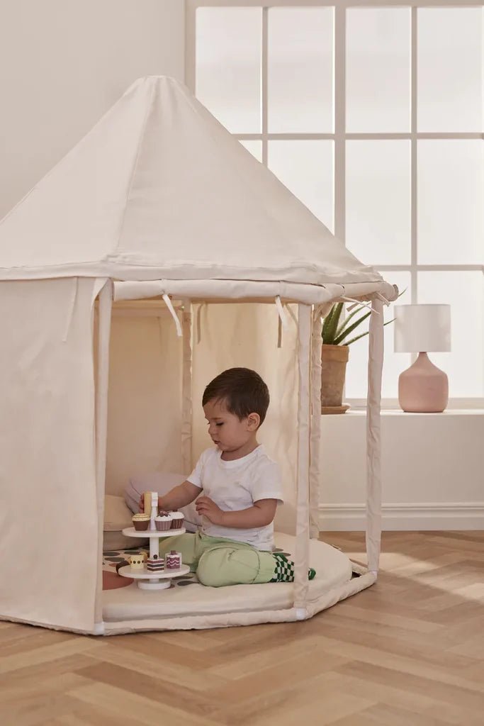 Buy Kids Concept Pavilion Play Tent - Off White | for kids by Learning Bugs UK