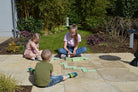 Large Wooden Dominoes - Mint-Coloured Garden Set by Traditional Garden Games - Learning Bugs UK