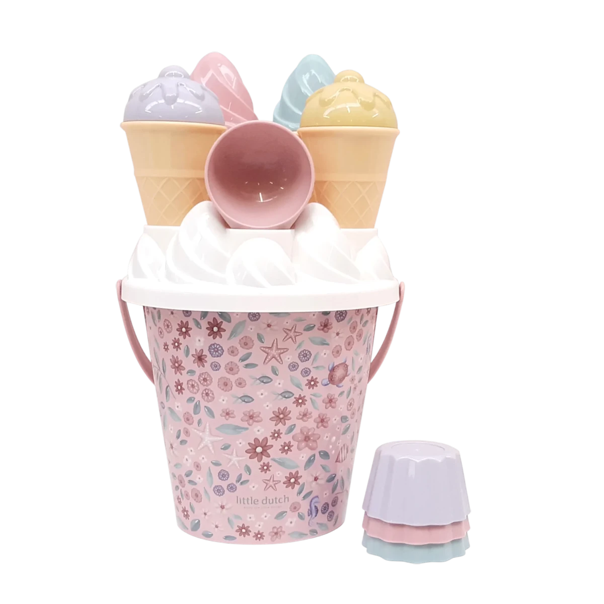 Little Dutch Ice Cream Buckets - Pink / Blue – Sand & Water Toys for children, available at Learning Bugs UK
