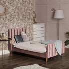 Obaby Gatsby Velvet Toddler Bed - Dusty Pink