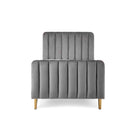 Obaby Gatsby Velvet Toddler Bed - Grey