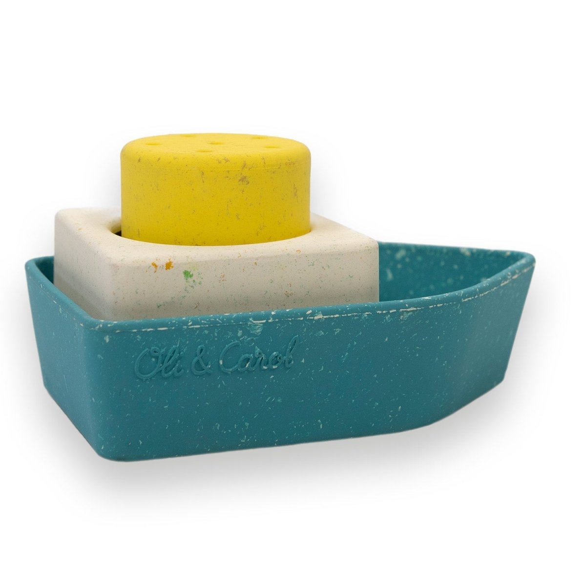 Oli & Carol Upcycled Boat Bath Toy Yellow – Bath Toys for children, available at Learning Bugs UK