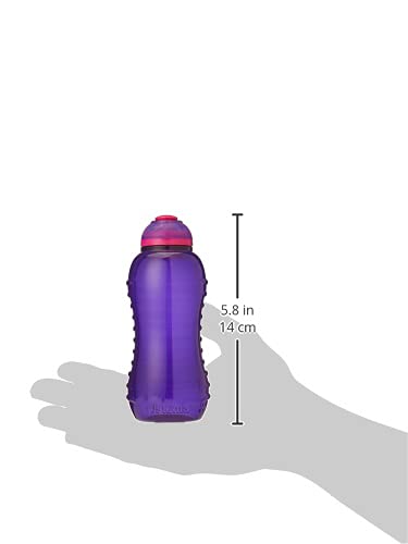 Sistema Twist 'n' Sip Squeeze Kids Water Bottle For School | Leakproof Plastic Water Bottle | 330 ml | BPA-Free | Assorted Colours