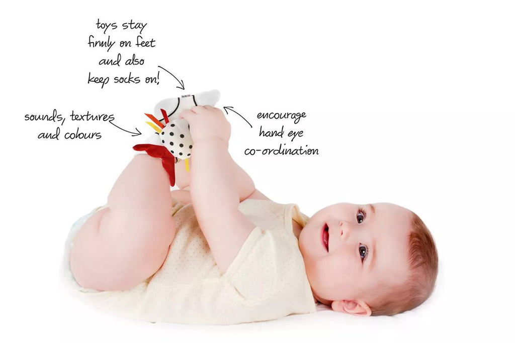 Twiddle Ons Foot Discovery Rattle Socks by Sock Ons - Learning Bugs UK