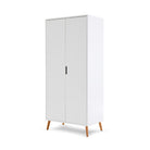 Obaby Maya Double Wardrobe - White With Natural