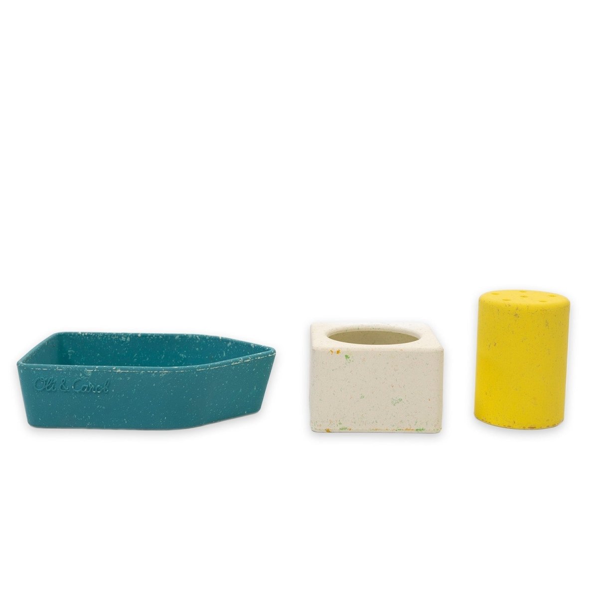 Oli & Carol Upcycled Boat Bath Toy Yellow – Bath Toys for children, available at Learning Bugs UK